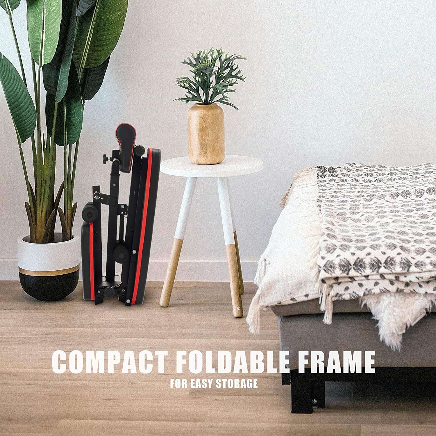 Banco Plegable Multifuncional Con Ligas, Entrenamiento Gym