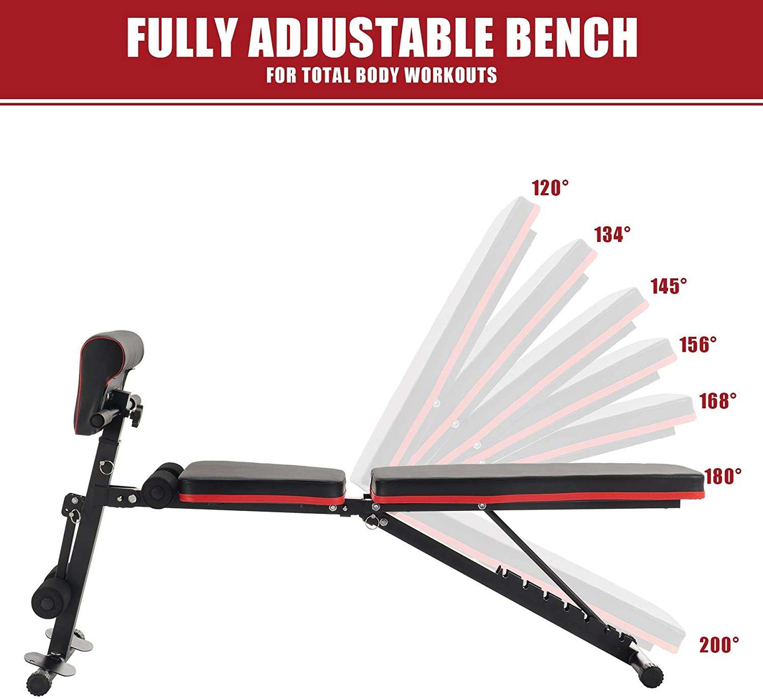 Banco Plegable Multifuncional Con Ligas, Entrenamiento Gym