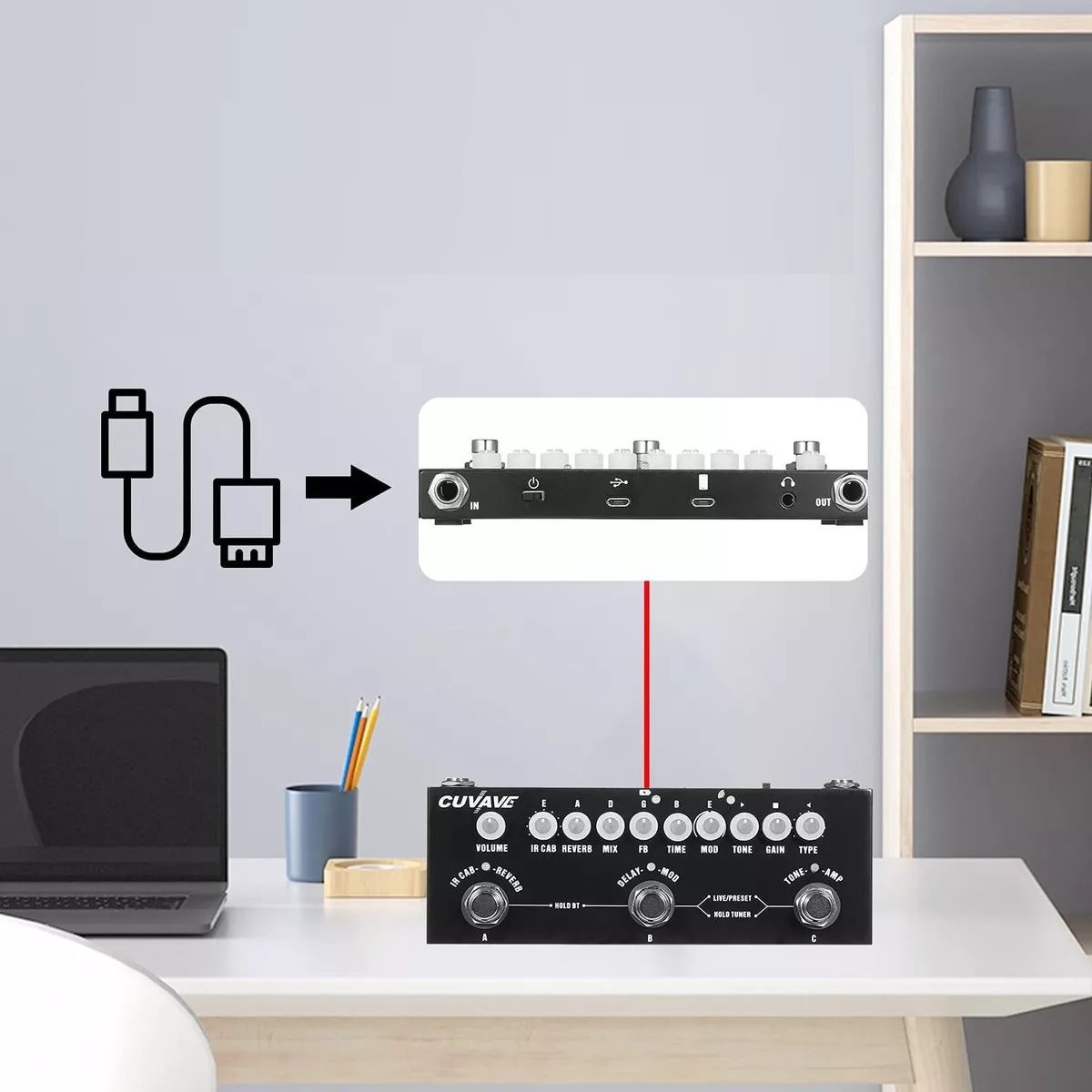 Pedal de efecto Cuvave Cube Baby negro