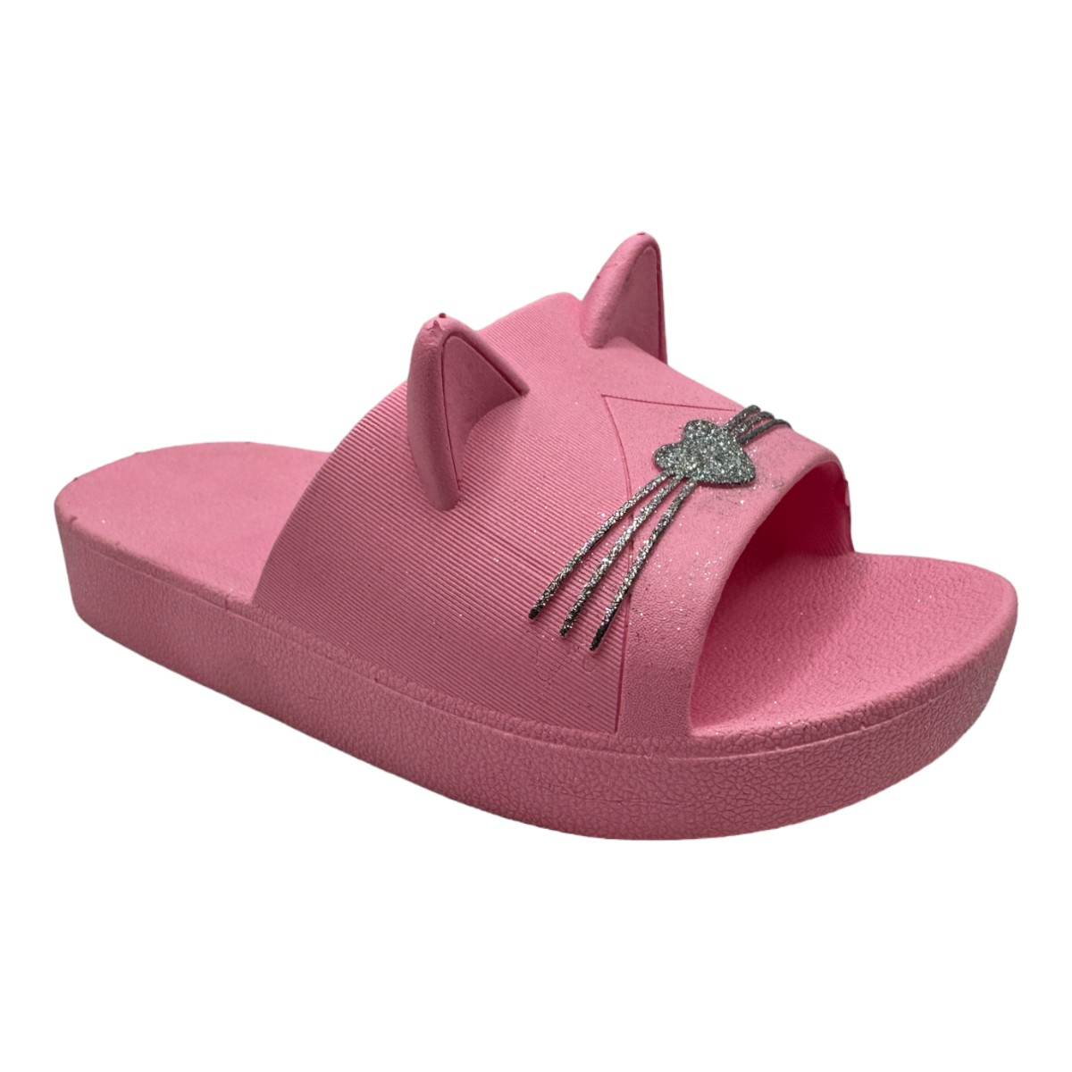 Sandalias De Gatito Para Niñas Con Glitter.