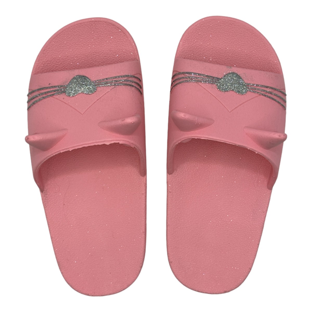 Sandalias De Gatito Para Niñas Con Glitter.