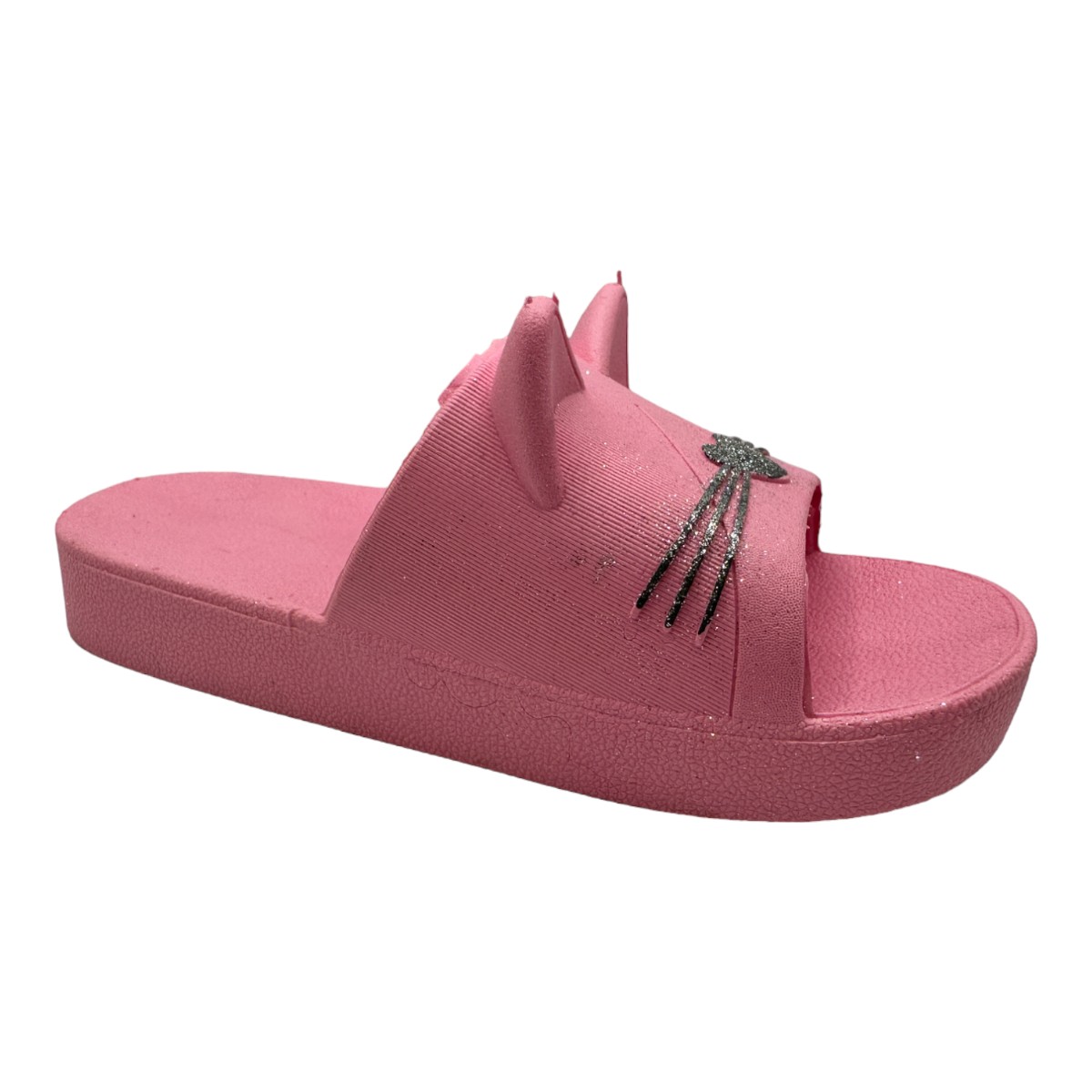 Sandalias De Gatito Para Niñas Con Glitter.