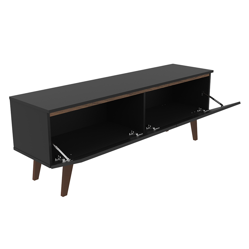 Mueble para Tv hasta 55 Pulgadas Madesa Le Mans con 2 Puertas Marrón/Negro