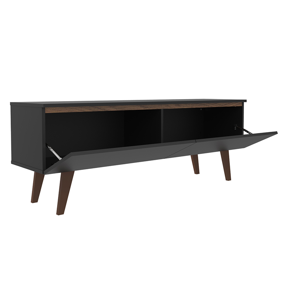 Mueble para Tv hasta 55 Pulgadas Madesa Le Mans con 2 Puertas Marrón/Negro