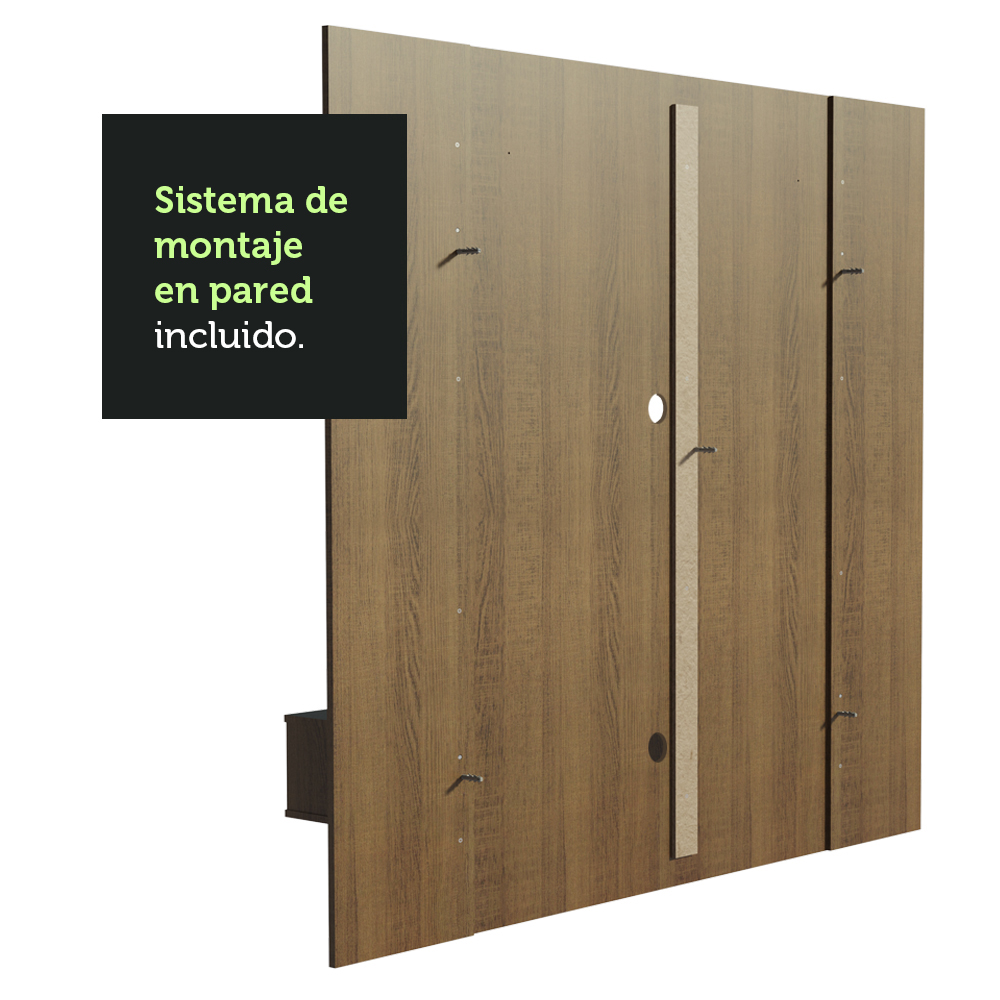 Panel para Tv hasta 50 Pulgadas Madesa Arizona con 1 Estante y 2 Nichos Marrón