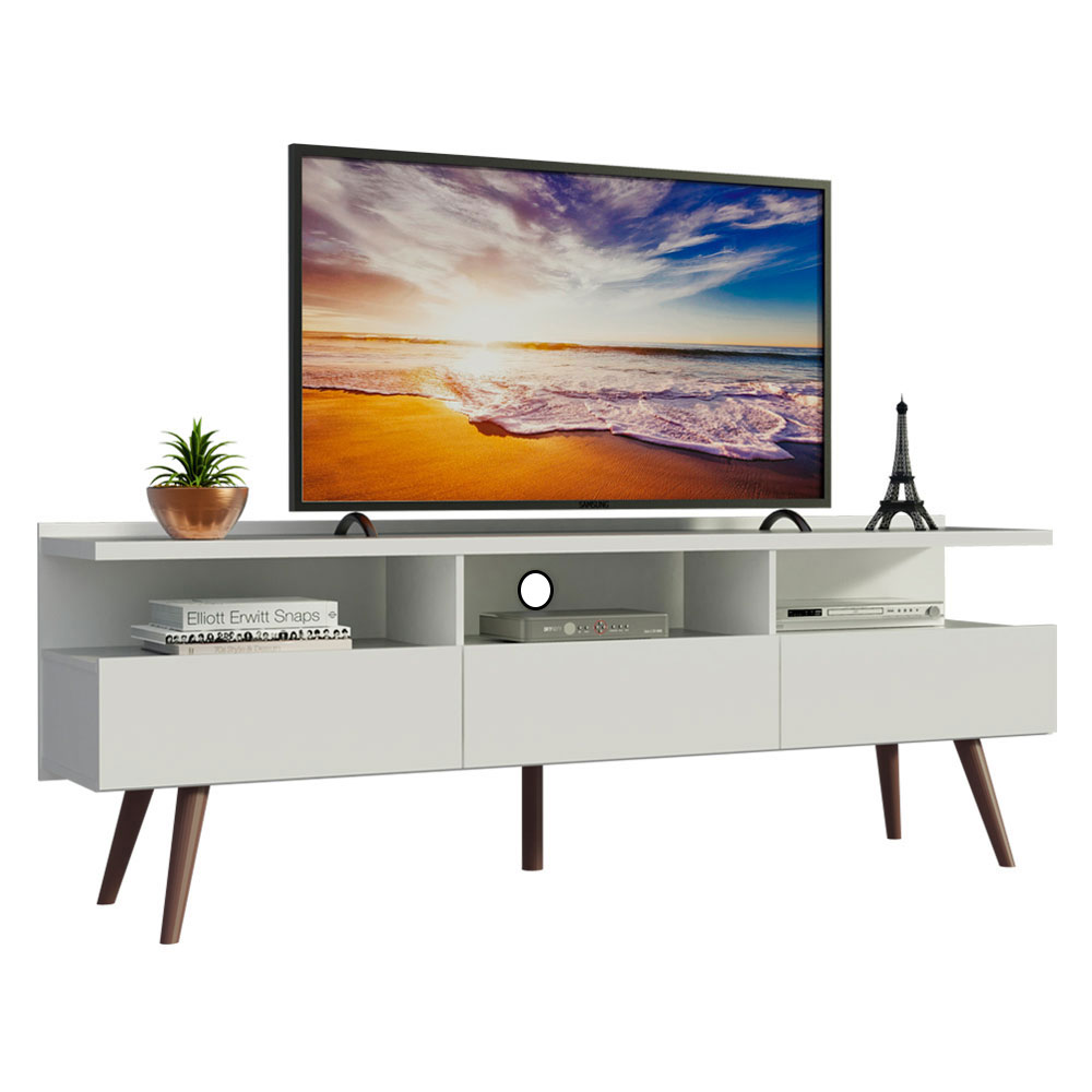 Mueble para Tv hasta 65 Pulgadas Madesa Londres con Patas Retro Negro