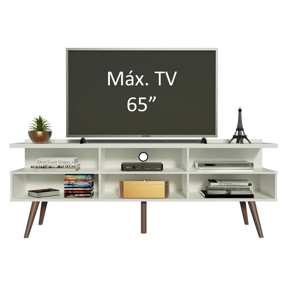 Mueble para Tv hasta 65 Pulgadas Madesa Londres con Patas Retro Negro