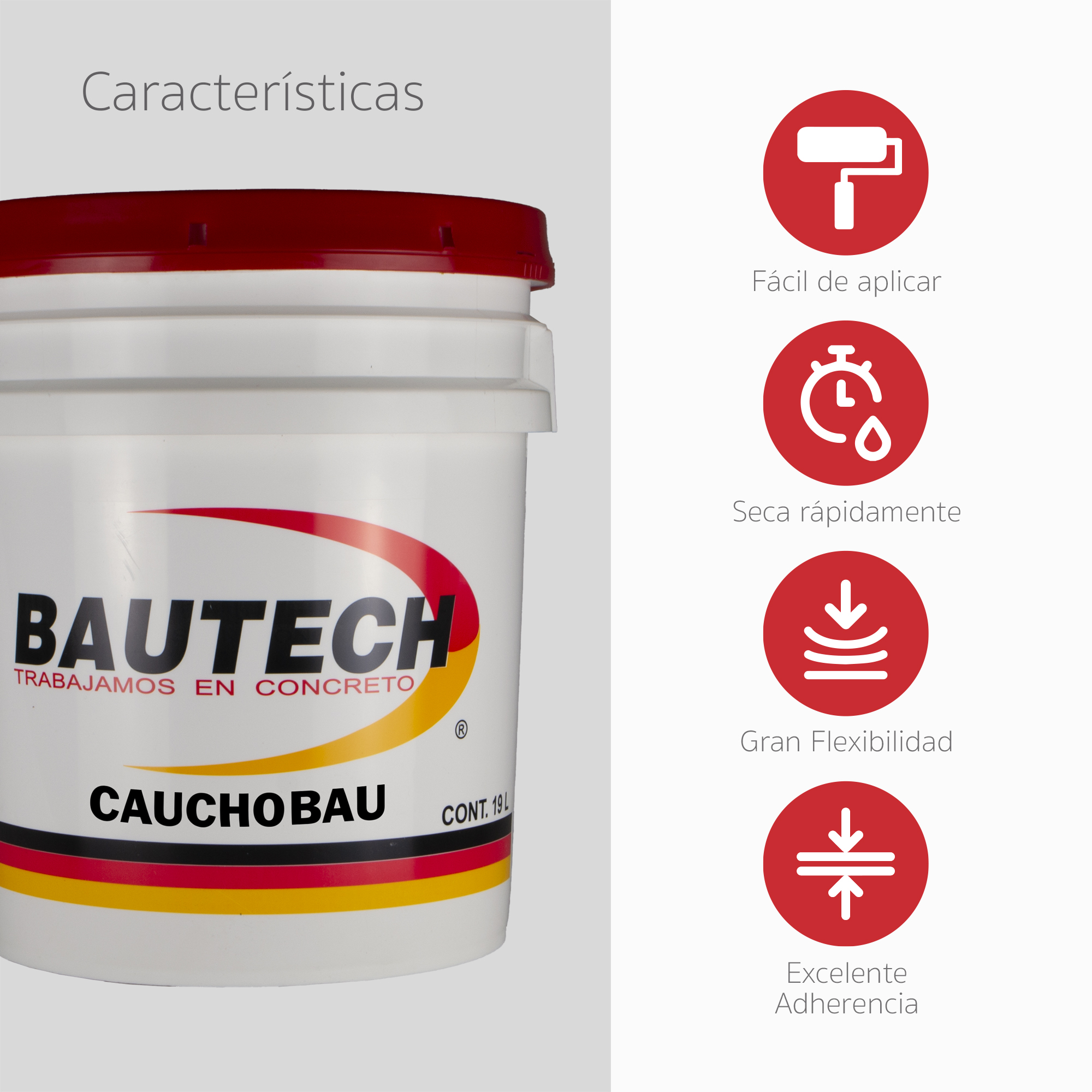 Cauchobau Impermeabilizante Terracota de 19 Lt Cauchobau.