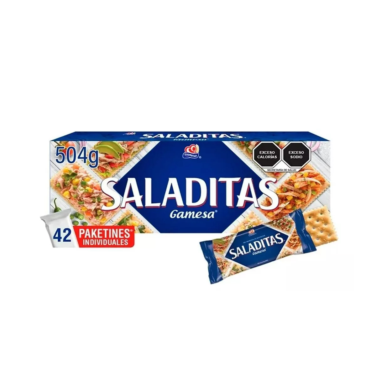 Galletas Gamesa Saladitas 42 Paketines Individuales De 12 G