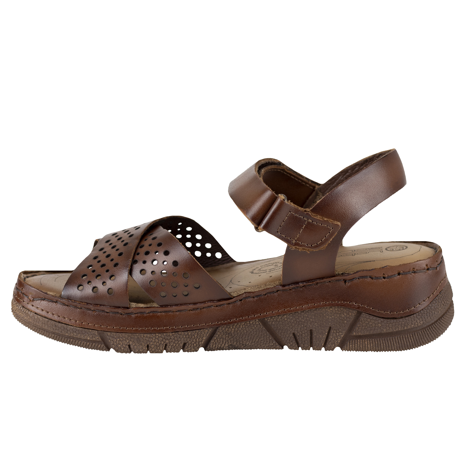 Huaraches Mujer Piel Plataforma Lobo Solo 1705 Orange Confort.