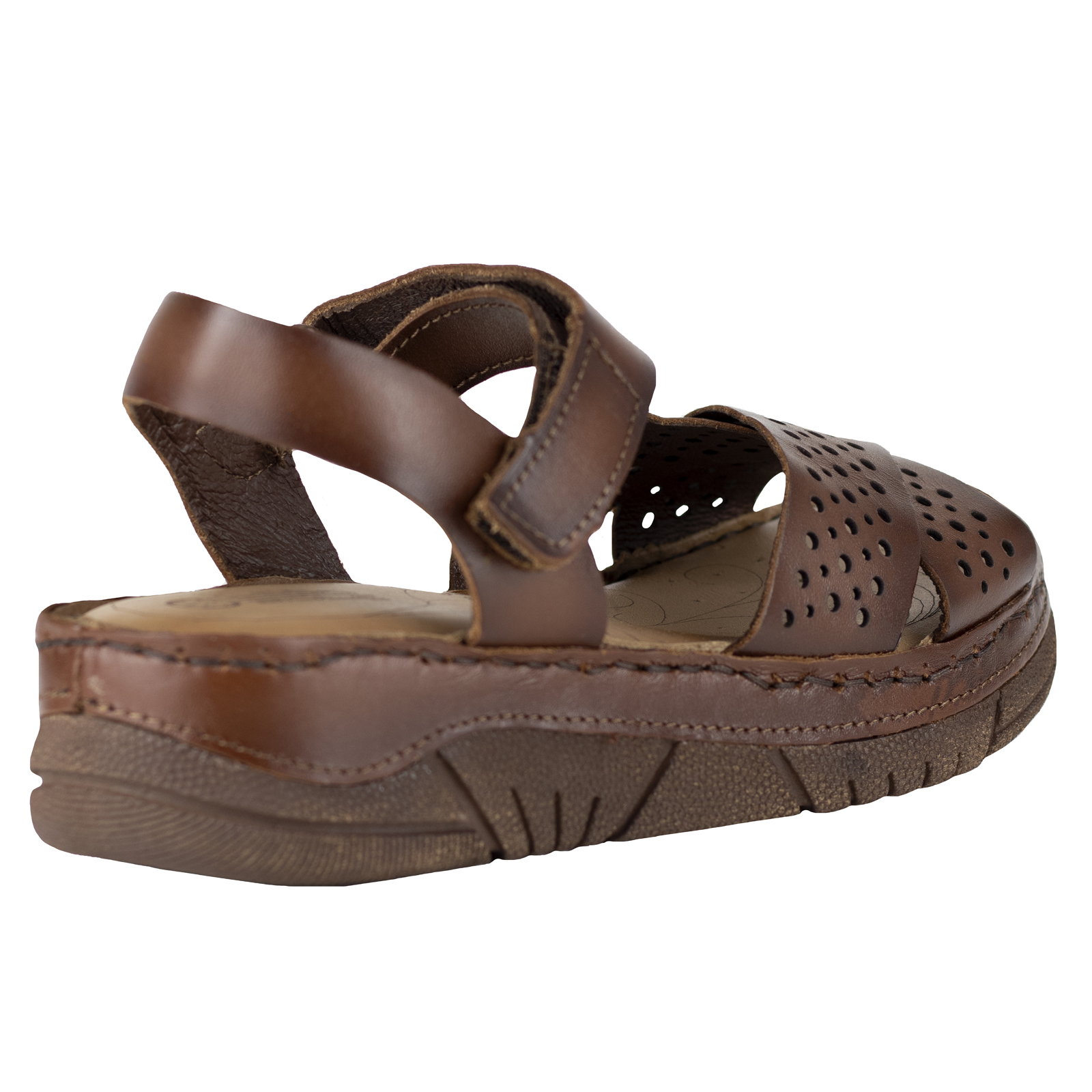 Huaraches Mujer Piel Plataforma Lobo Solo 1705 Orange Confort.