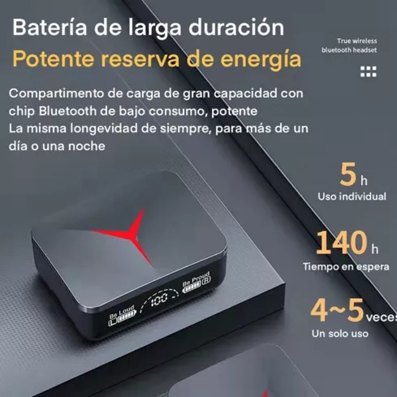 Audífonos in-ear gamer inalámbricos Audifonos On-Ear M90pro negro con luz LED