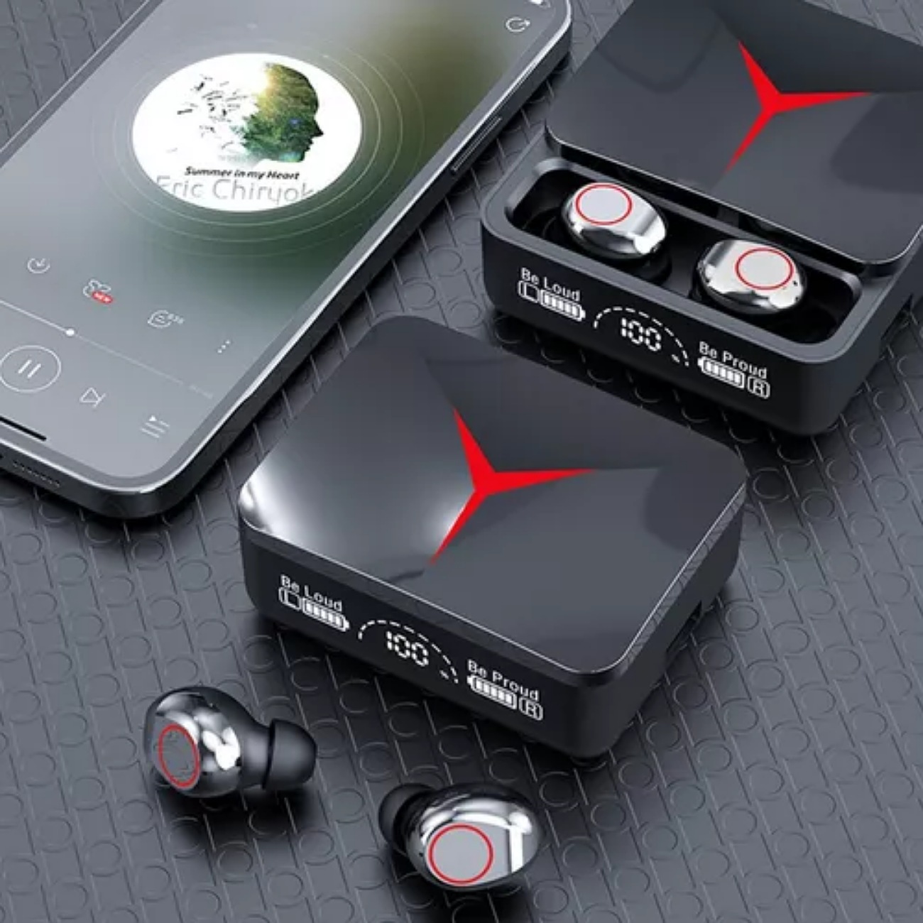 Audífonos in-ear gamer inalámbricos Audifonos On-Ear M90pro negro con luz LED