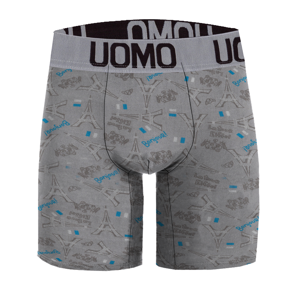 Paquete de 12 Boxers Largo con estampado Para Hombre Tela Suave