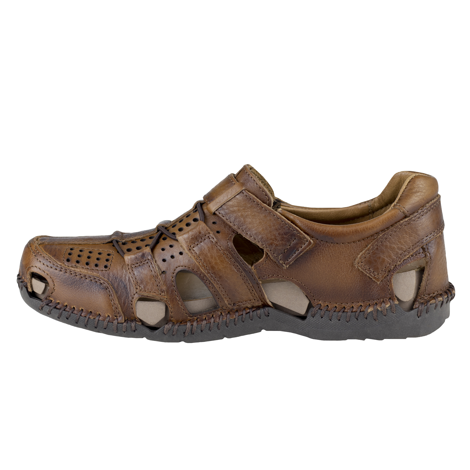 Sandalia Hombre Huarache Abierto Confor Lobo Solo 6597 Camel