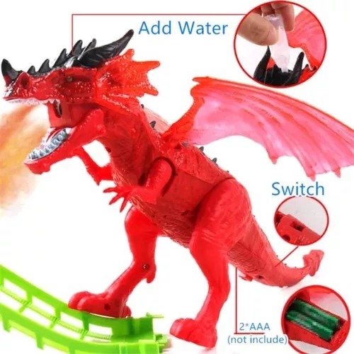 Pista Carreras Dragón Lanza Spray 130 Pz 271 Cm Niños Regalo.