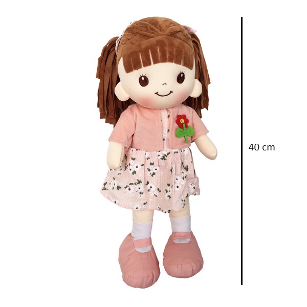 Muñeca De Trapo y Tela Peachy Color Durazno.