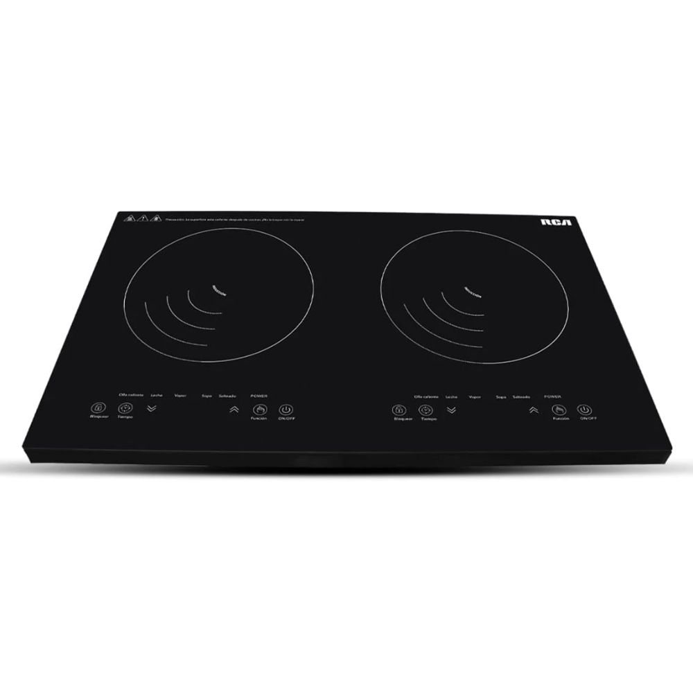 Parrilla de inducción doble marca rca rc-12a4.