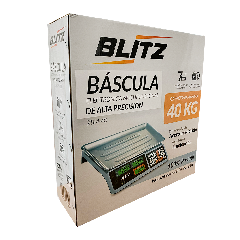 Bascula Electronica Multifucional De Alta Precision DE HASTA 40 KG BLITZ