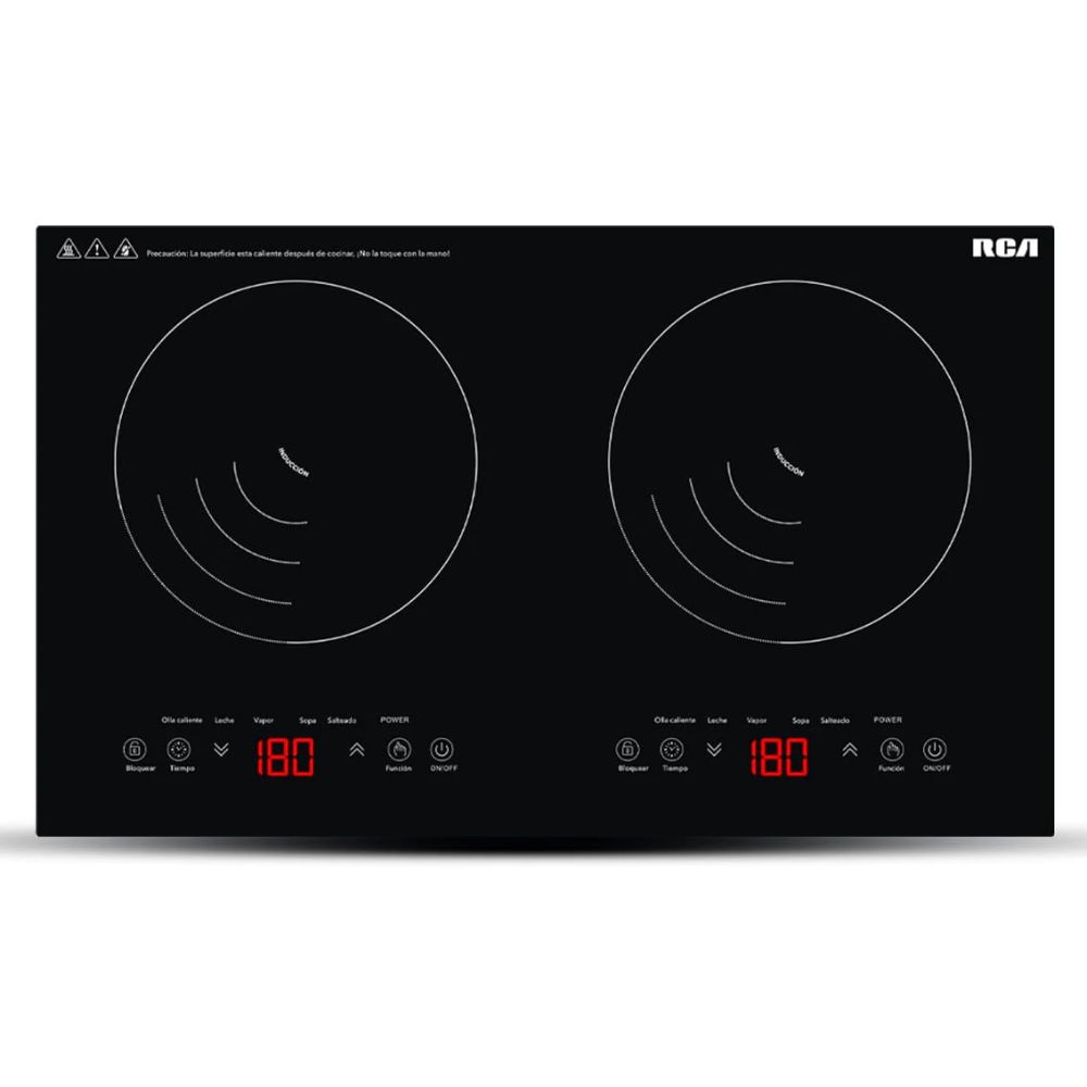 Parrilla de inducción doble marca rca rc-12a4.