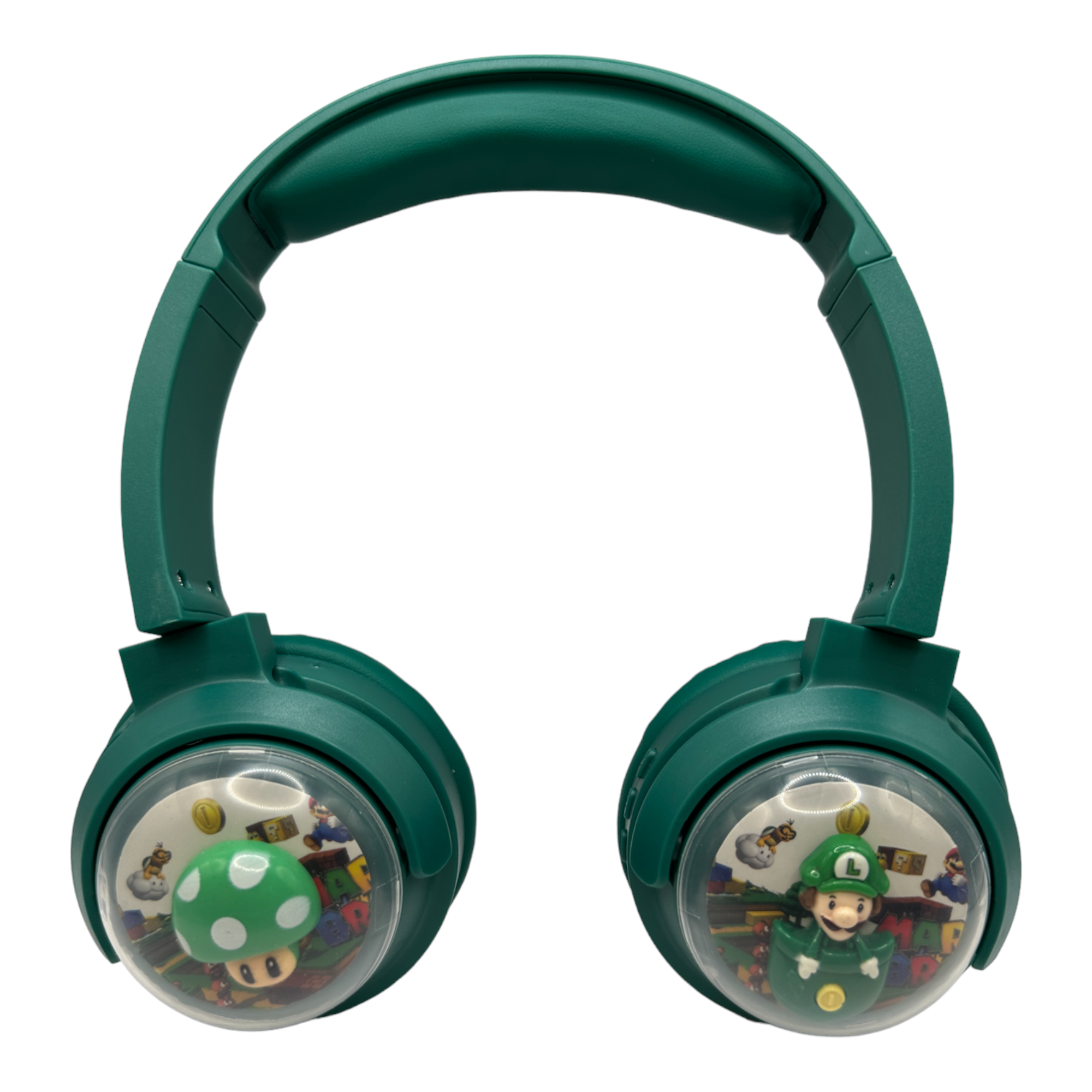 Audifonos De Diadema Mario Bros Con Bluetooth Para Niño Y Adulto Verde.