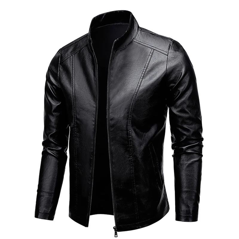Chamarra De Piel Rockera Hombre Slim Fit Estilo Biker B2.