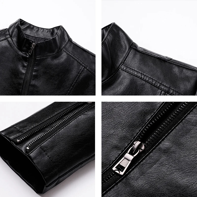 Chamarra De Piel Rockera Hombre Slim Fit Estilo Biker B2.