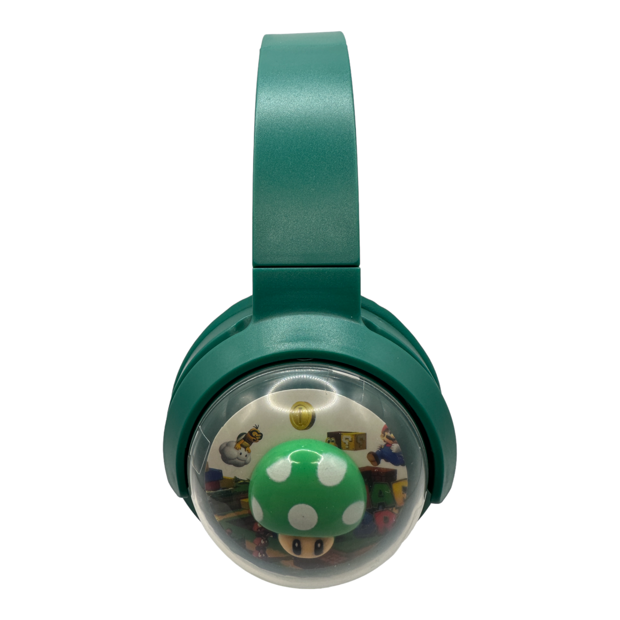 Audifonos De Diadema Mario Bros Con Bluetooth Para Niño Y Adulto Verde.