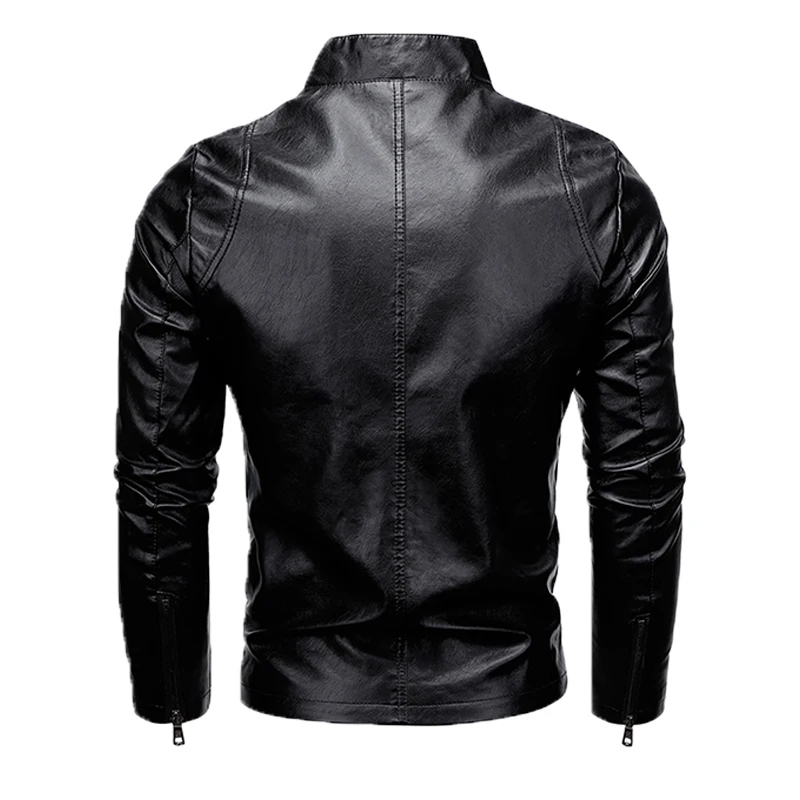 Chamarra De Piel Rockera Hombre Slim Fit Estilo Biker B2.
