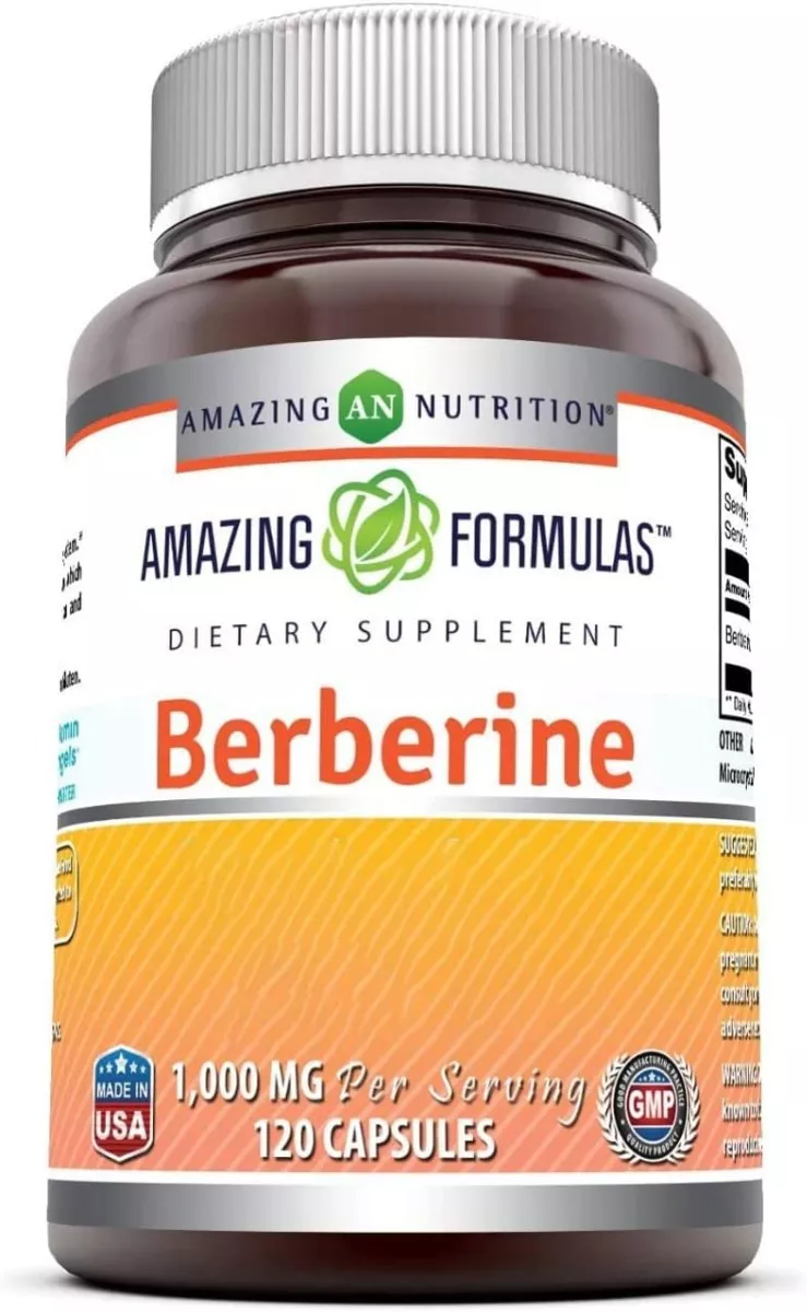 Amazing Formulas Berberina 1000mg Control glucosa 120 cápsulas