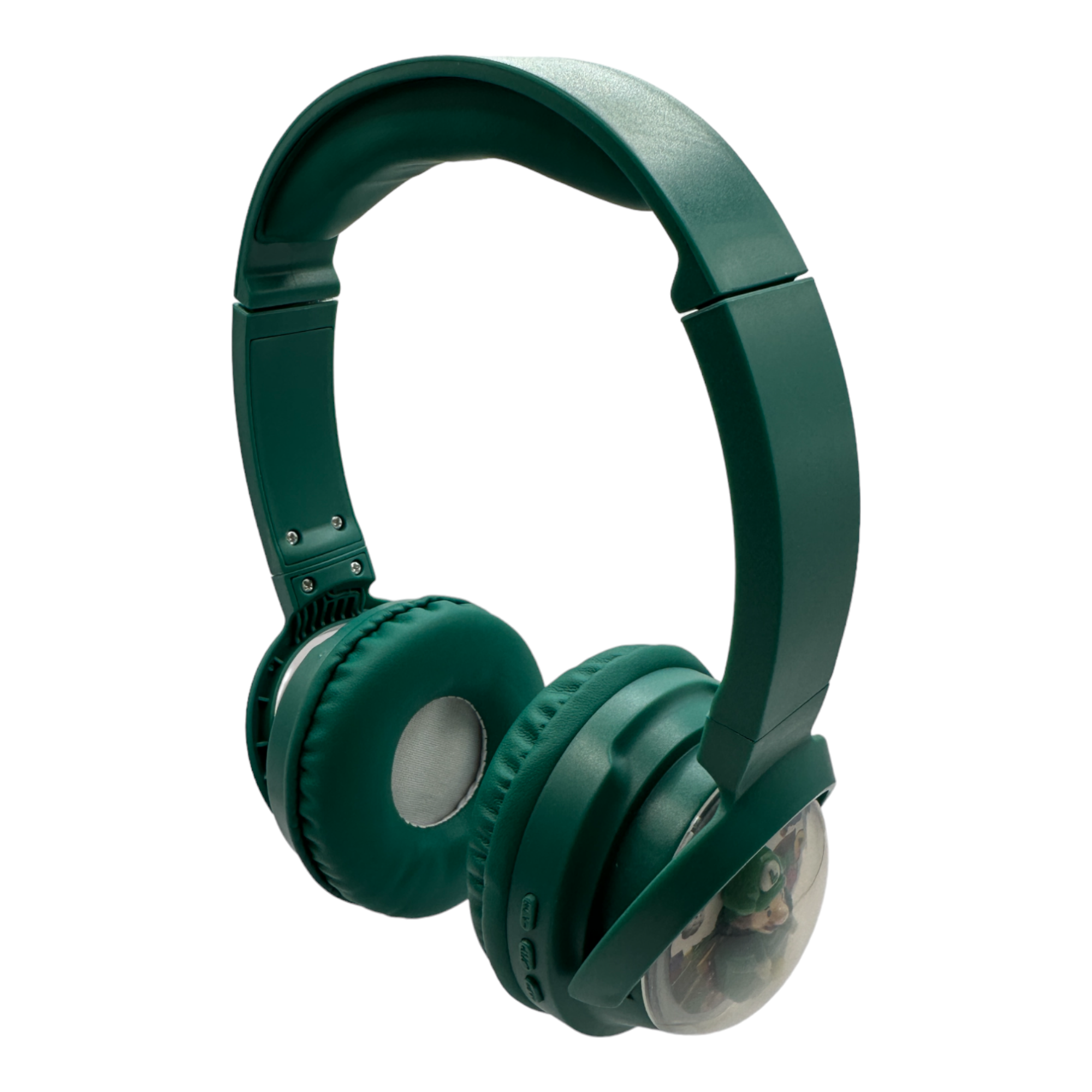 Audifonos De Diadema Mario Bros Con Bluetooth Para Niño Y Adulto Verde.