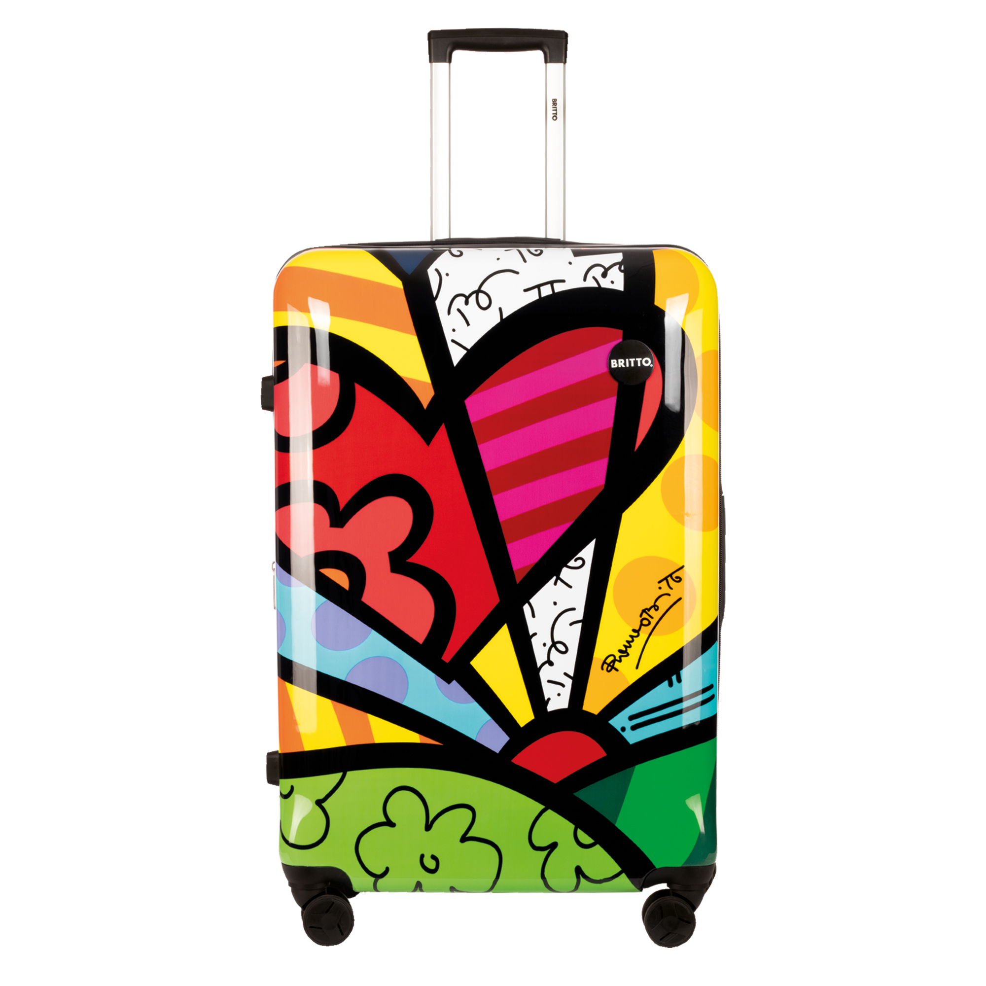 Maleta Rígida Romero Britto Heart Multicolor 28".