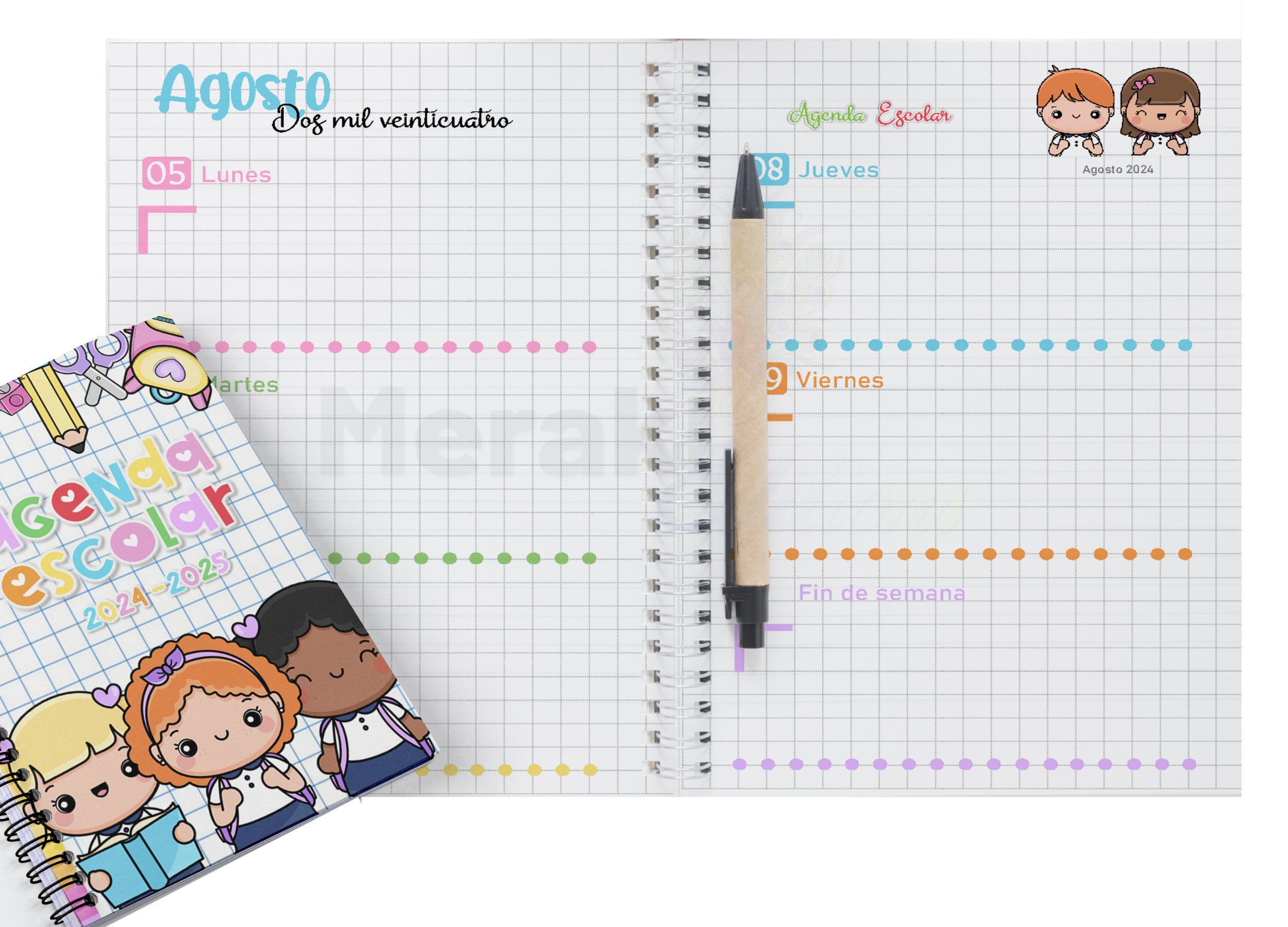 Agenda Escolar Docente Profesora 03 Agenda 2024 - 2025