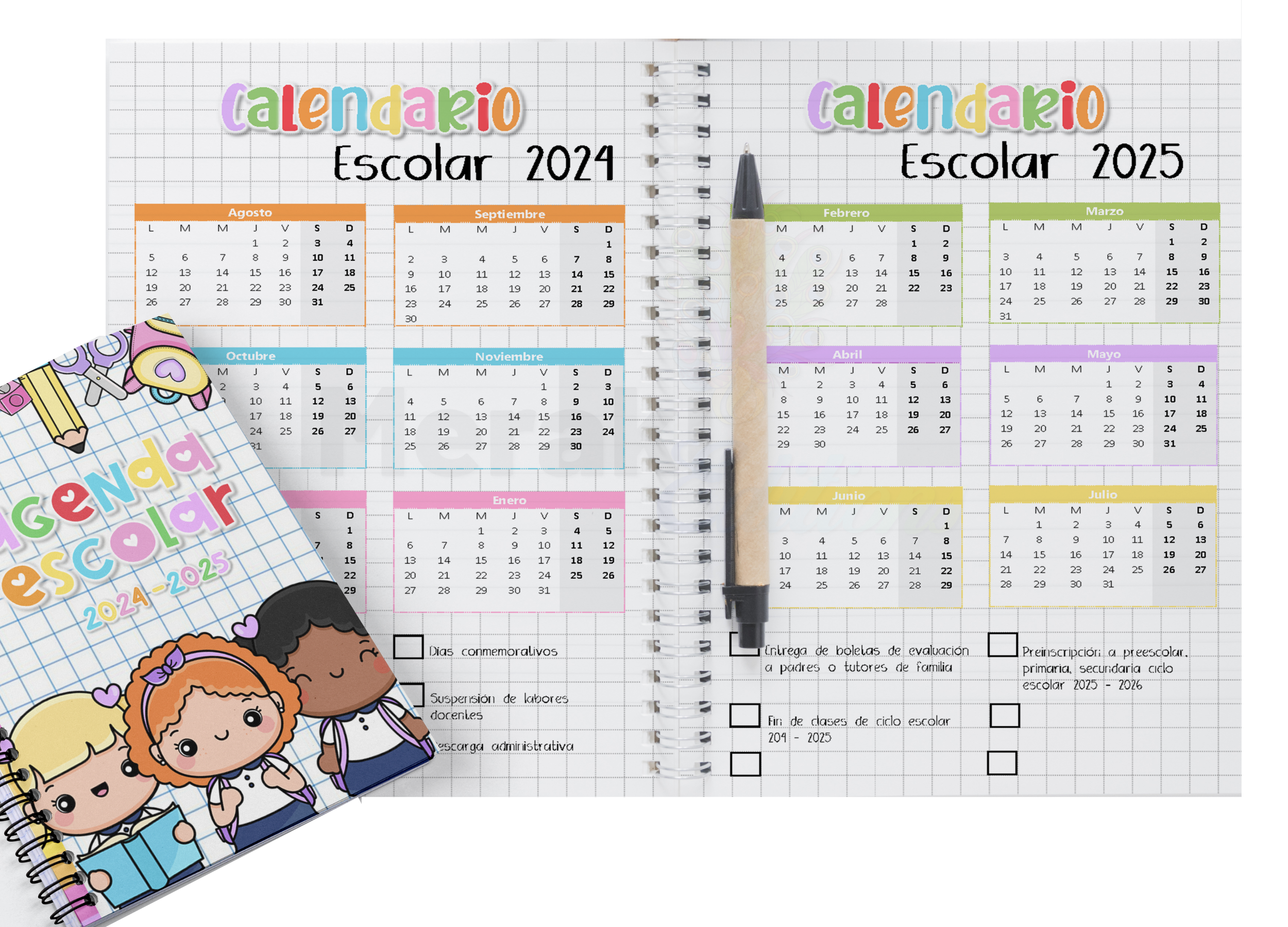 Agenda Escolar Docente Profesora 06 Agenda 2024 - 2025