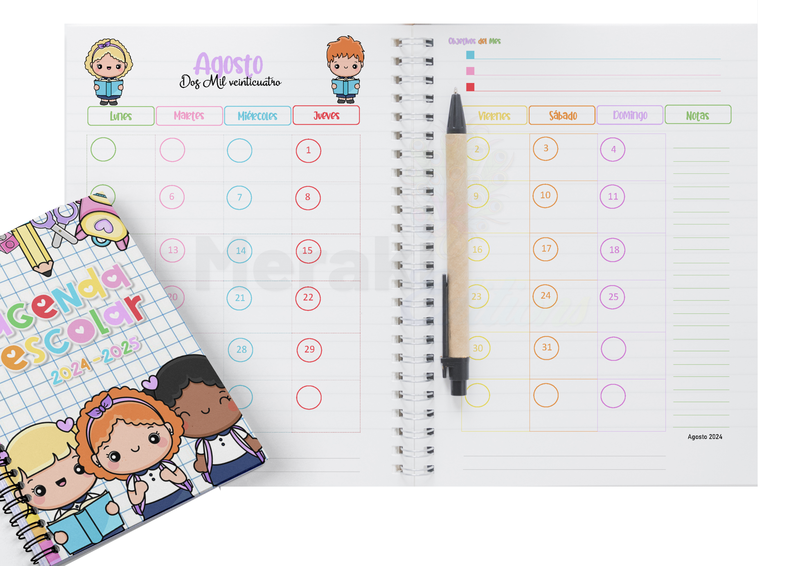 Agenda Escolar Docente Profesora 06 Agenda 2024 - 2025