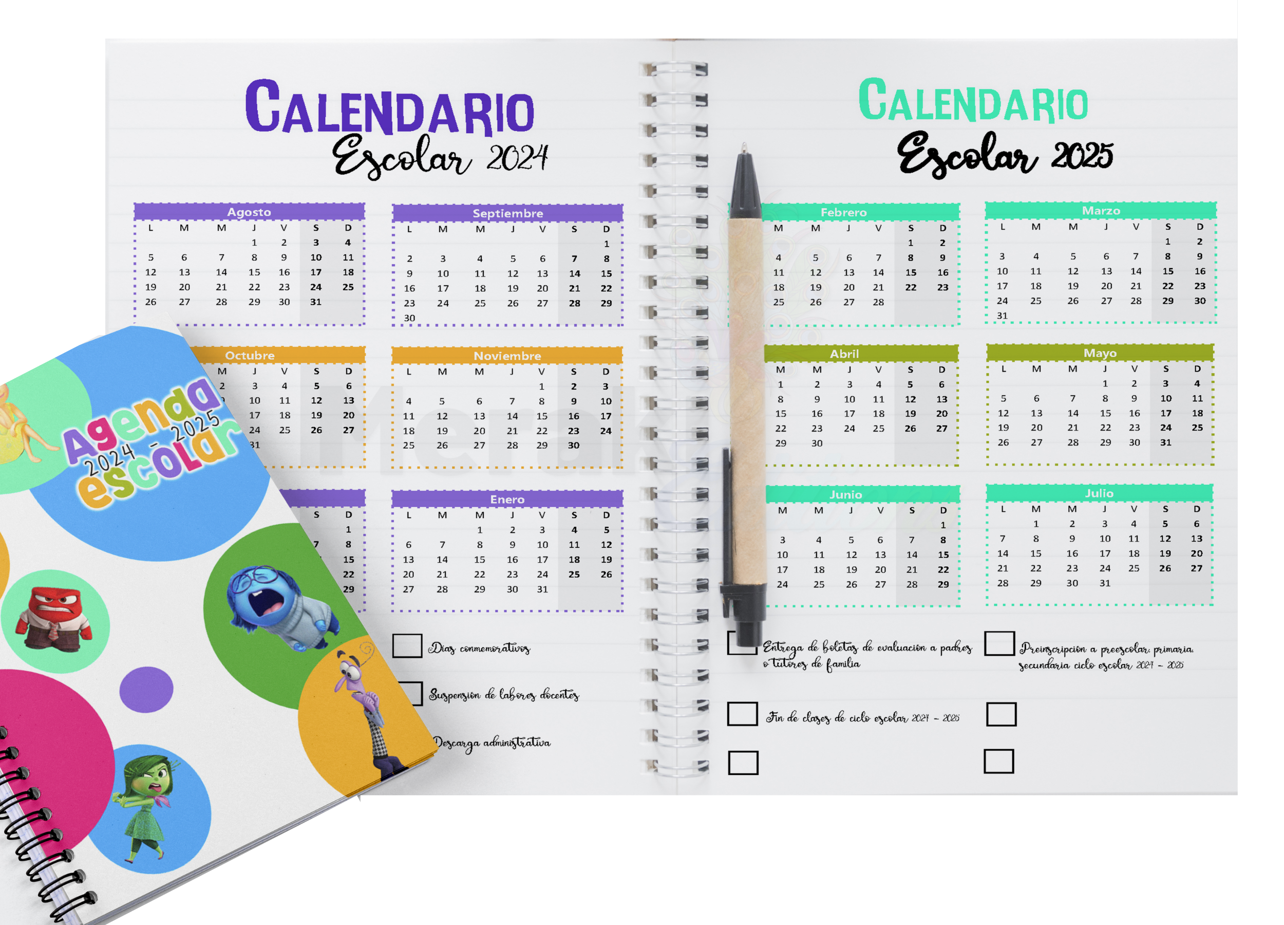 Agenda Docente 24-25 Intensa Escolar Colores06