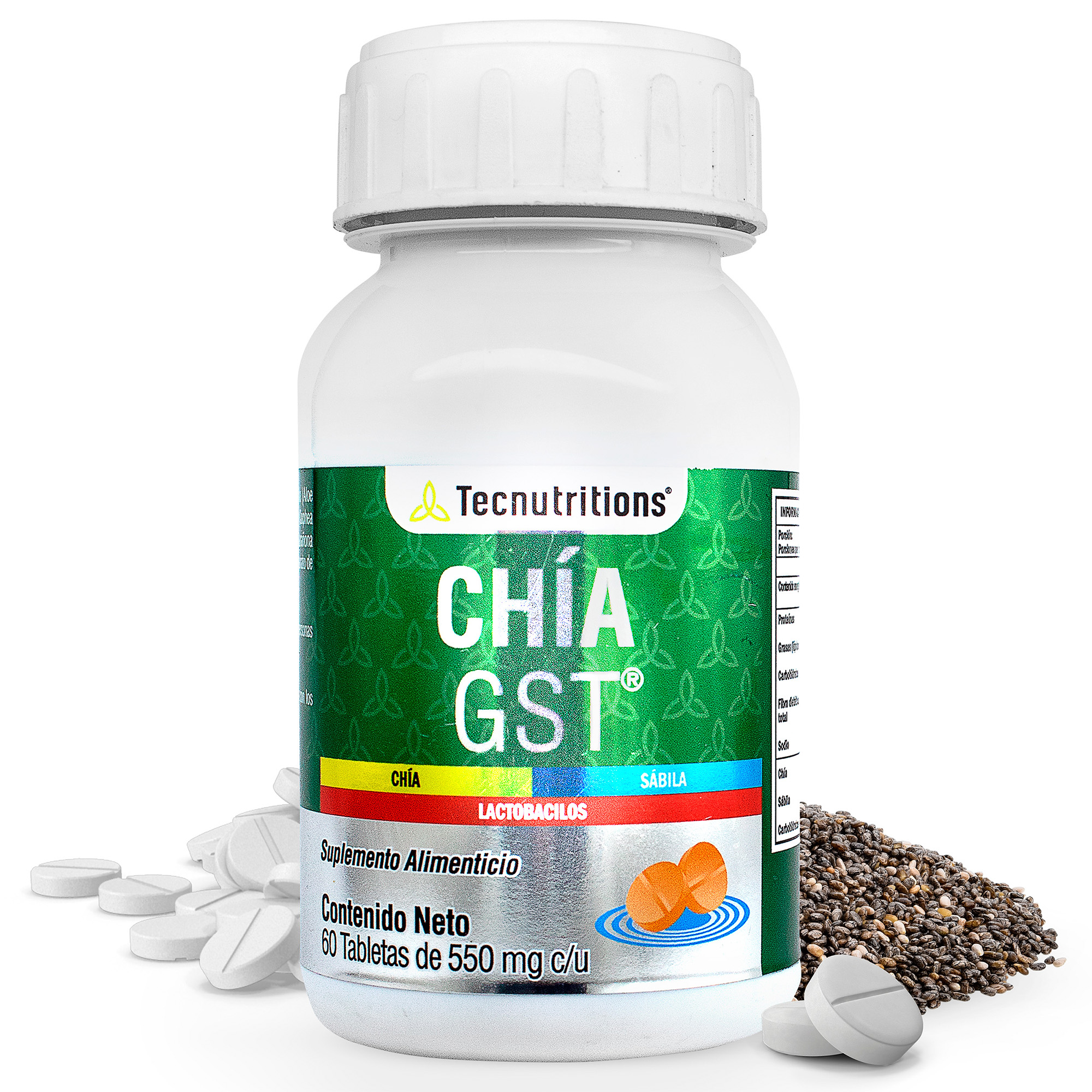 Suplemento Chía Gst, Tecnutritions® Gastritis, Colitis Y Digestión