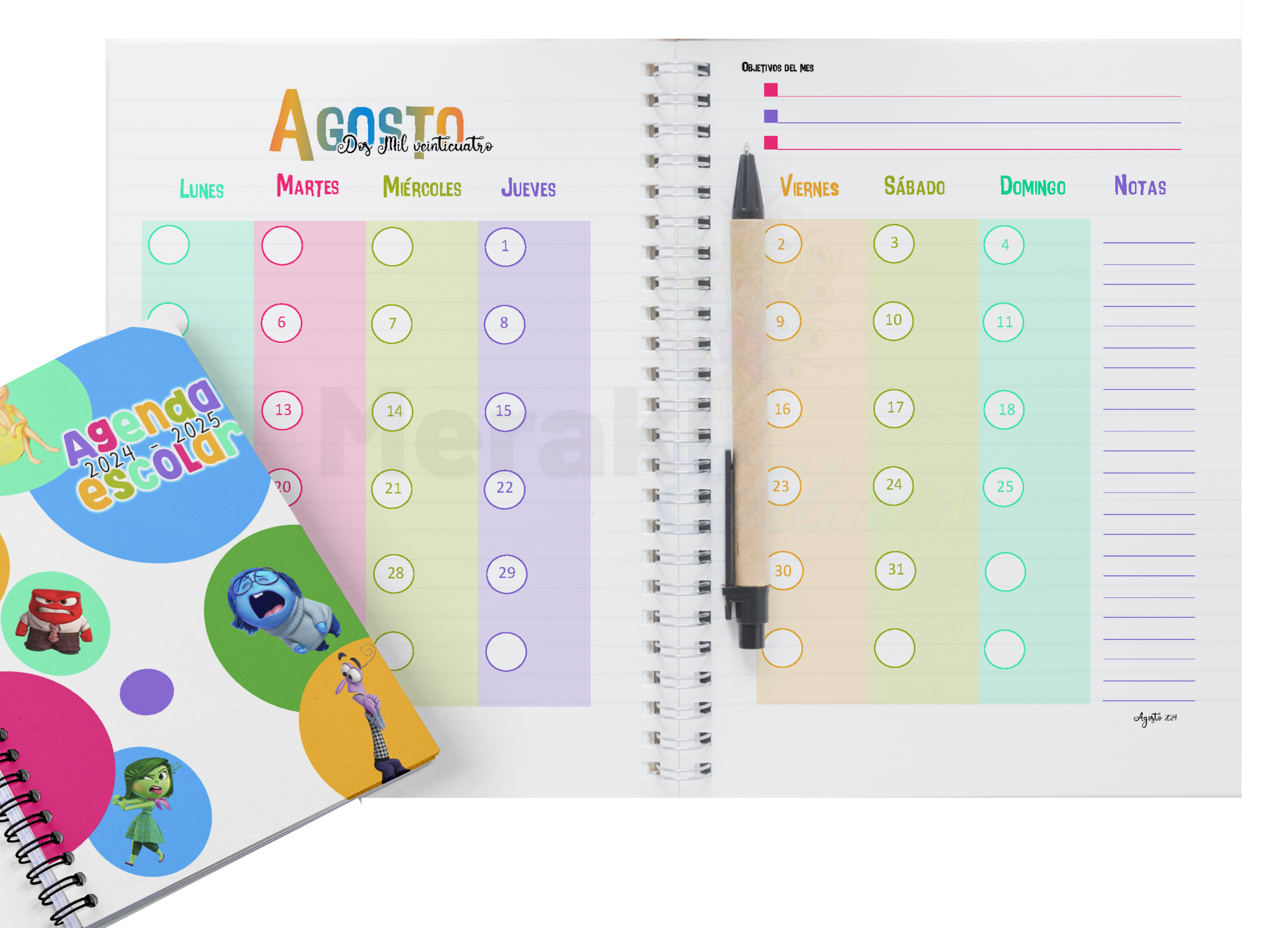 Agenda Docente 24-25 Intensa Escolar Colores06