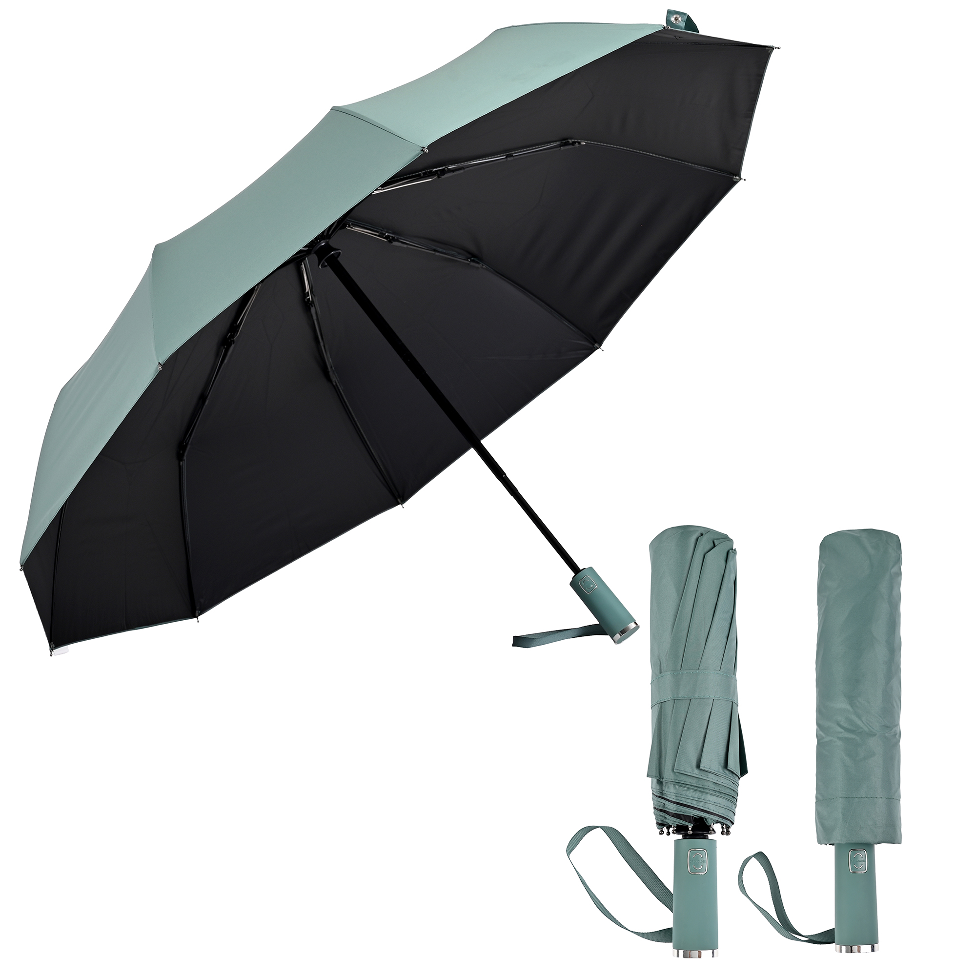 Sombrilla Grande de Aluminio Plegable. Automático, Portátil Con Funda Bolsillo Impermeable Para días Soleados o Lluviosos Super Protección Solar UV A Prueba De Viento 99% De Resistencia Colores Elegantes De Moda modelo MA-43