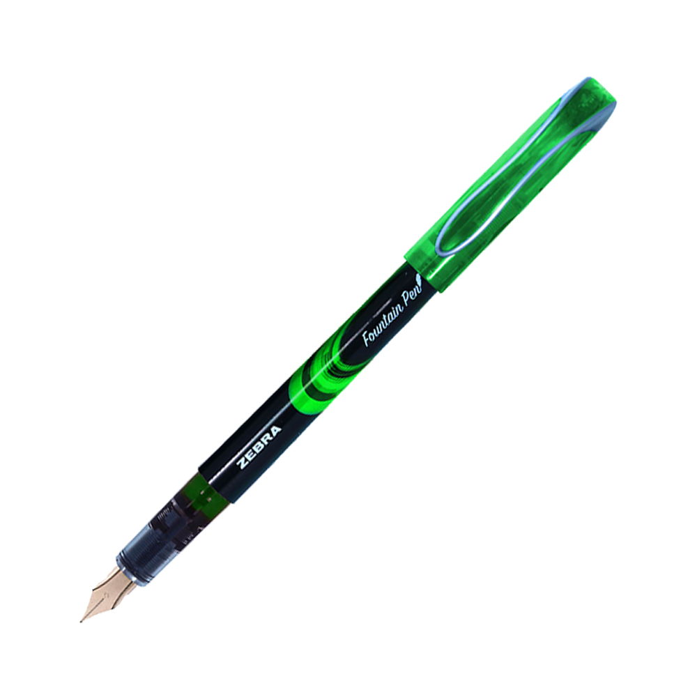 Zebra Pluma Fuente Desechable Z-Fountain Pen Estuche 5 Piezas Multicolor.