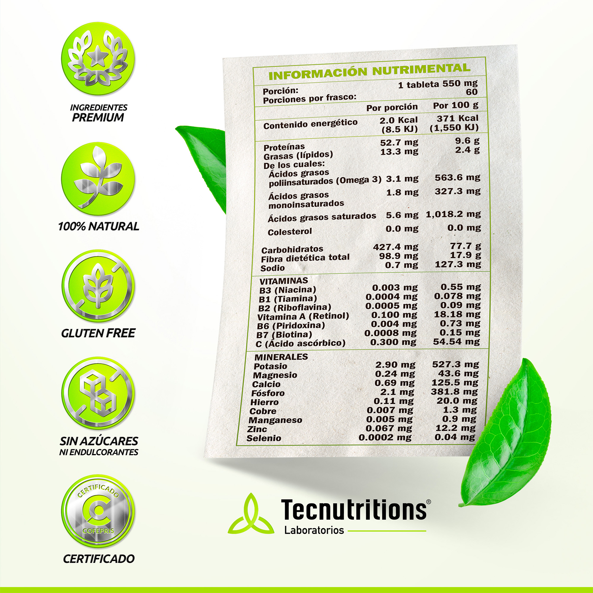 Suplemento De Ajo Glucosamina Calcio De Coral Tecnutritions®