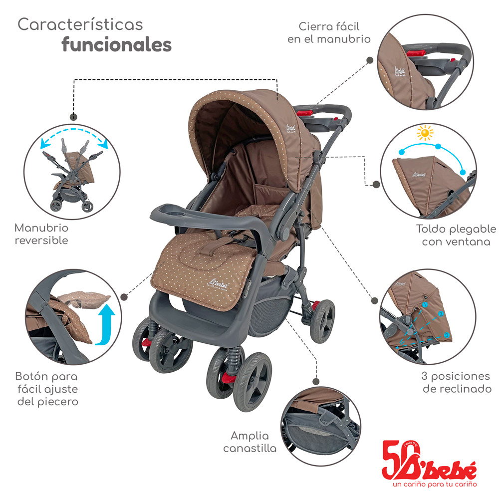 Carriola Sistema de Viaje D'bebé Aventura Khaki