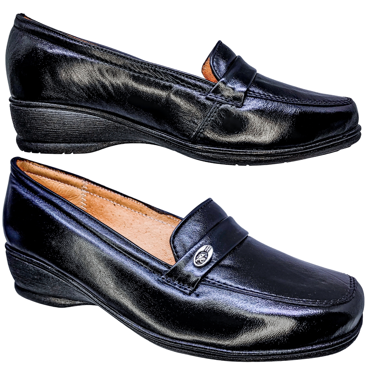 Zapato de Mujer en Piel Borrego para Pie Diabetico Cómodo Mocasin Casual Herraje.