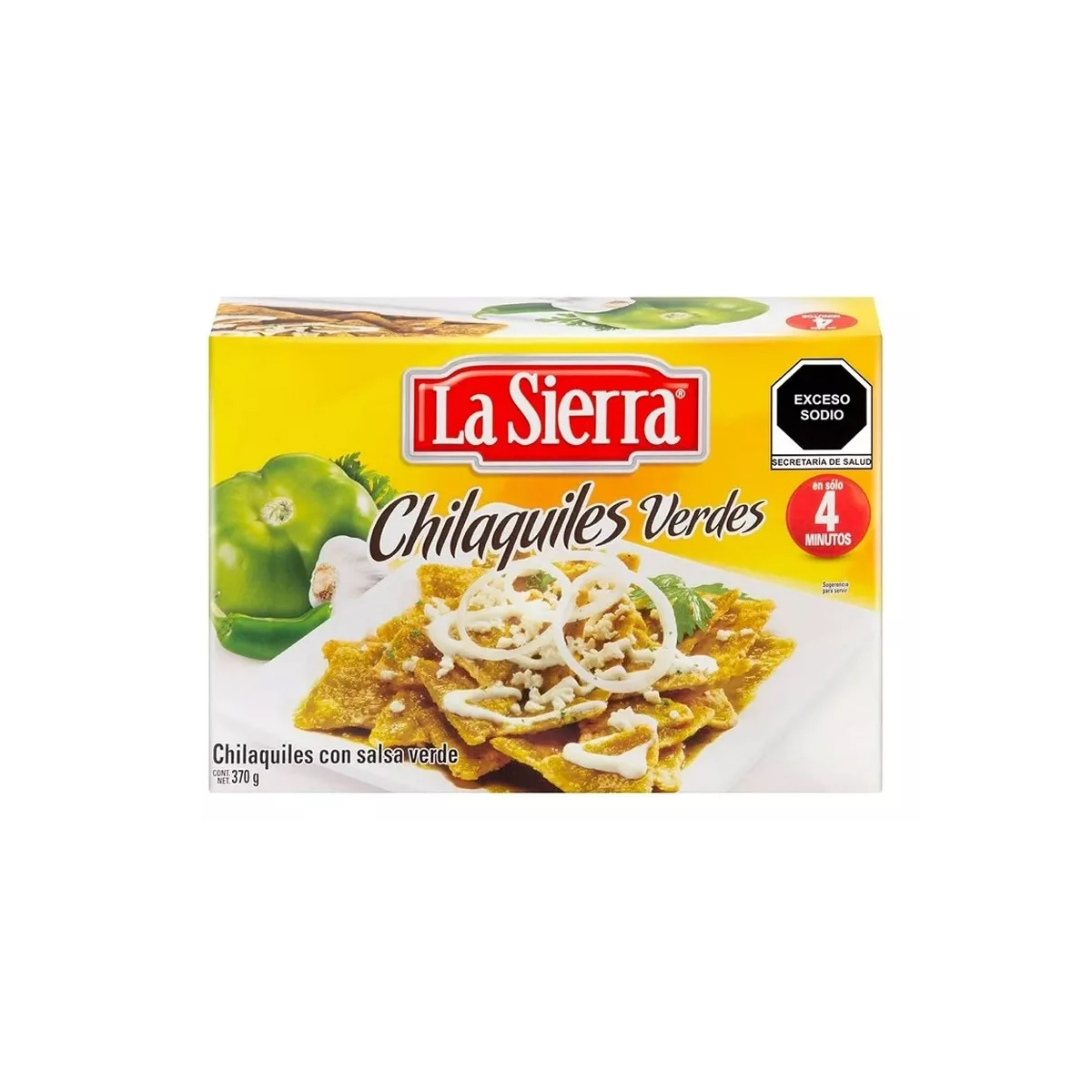 2 Cajas Chilaquiles La Sierra con Salsa Verde de 370 g c/u