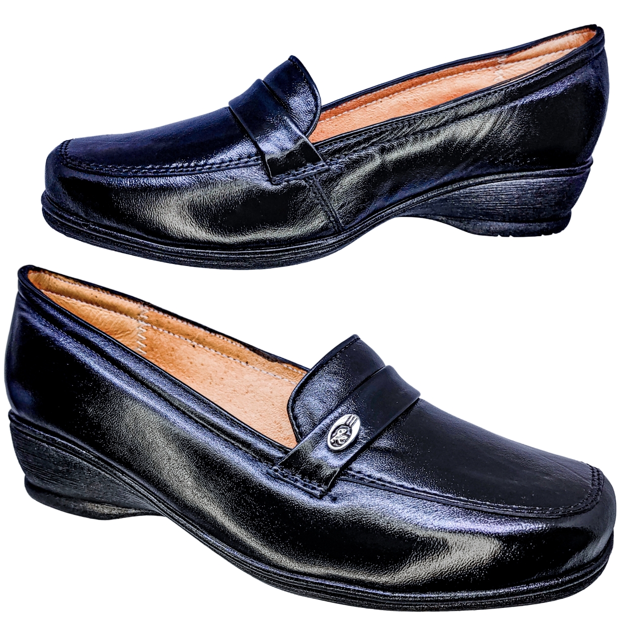 Zapato de Mujer en Piel Borrego para Pie Diabetico Cómodo Mocasin Casual Herraje.