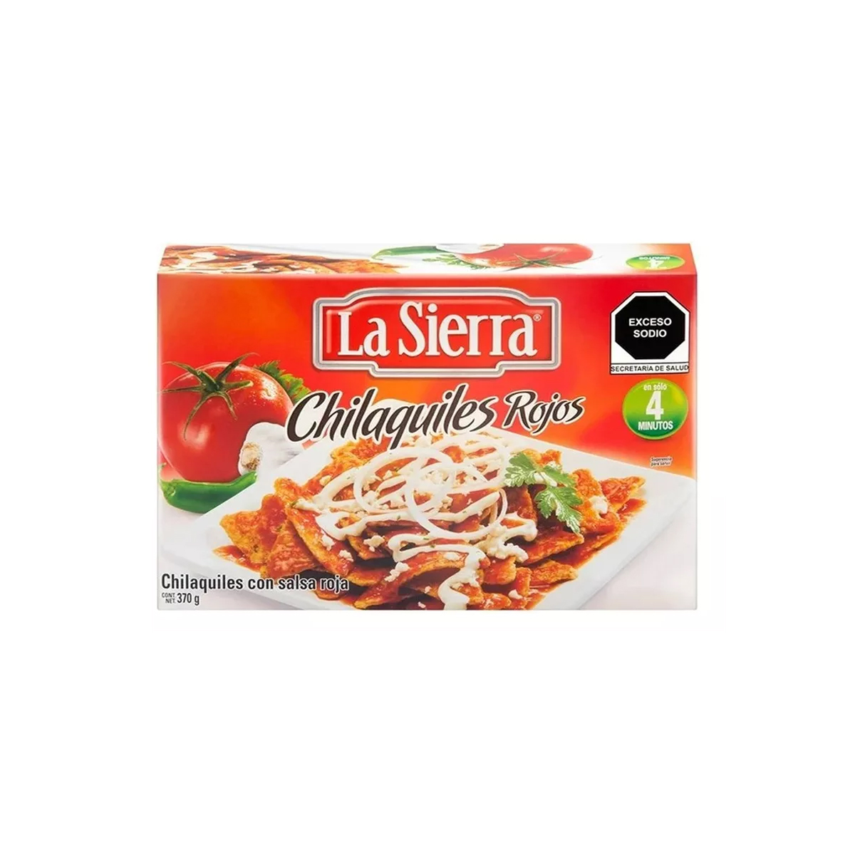 2 Cajas de Chilaquiles La Sierra con Salsa Roja de 370 g c/u