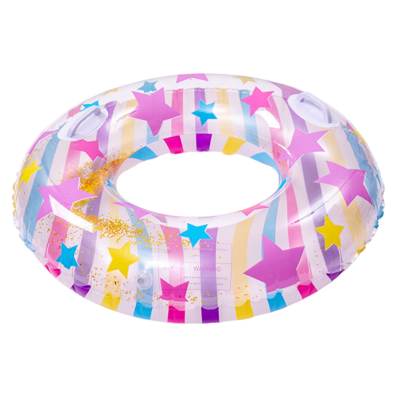 Salvavidas Inflable para Niñas, Juguete de Alberca Estrellas 74 cm - Rosa.