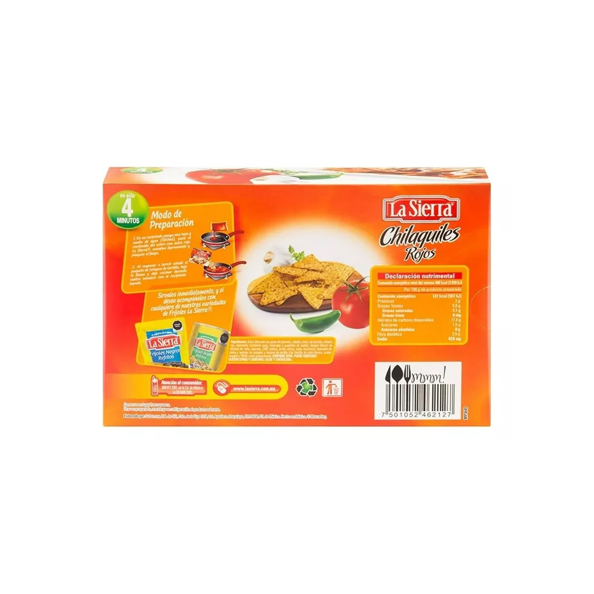 2 Cajas de Chilaquiles La Sierra con Salsa Roja de 370 g c/u