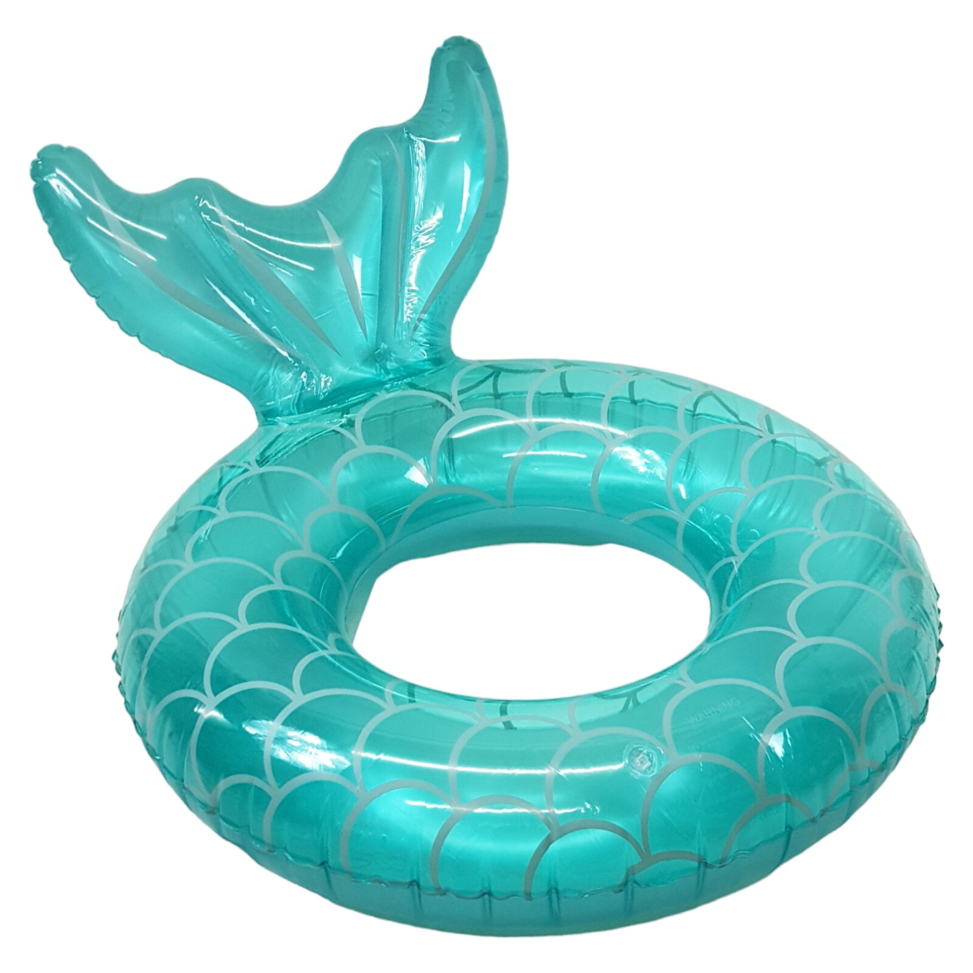 Salvavidas Inflable Cola de Sirena, Juguete de Alberca 74 cm - Azul.