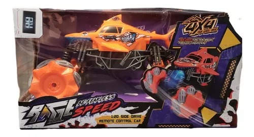 Camioneta Rage Naranja Speed 4x4 R/c Tracción Lateral Luces Sonido